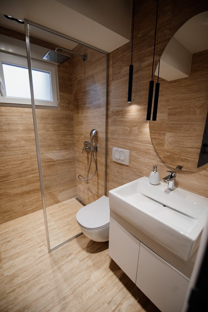 Glass screen shower fitout