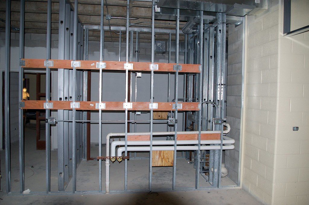 Plumbing rough in during a new build
